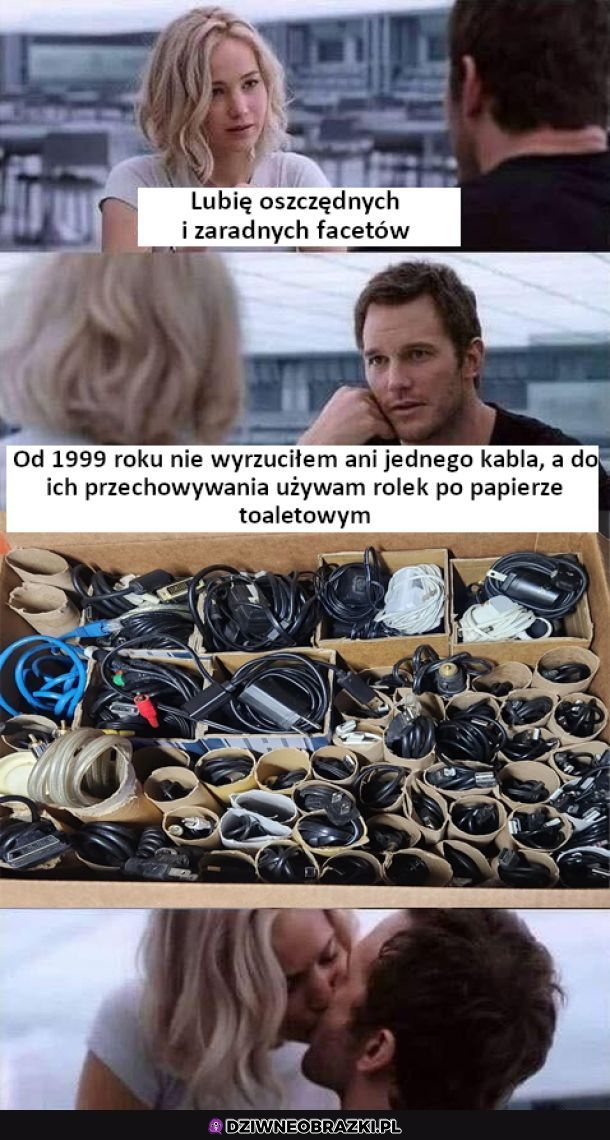 oszczędny facet