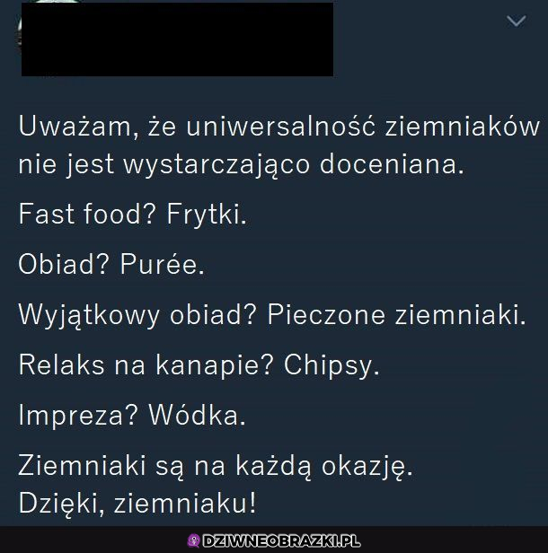 Uniwersalność ziemniaków