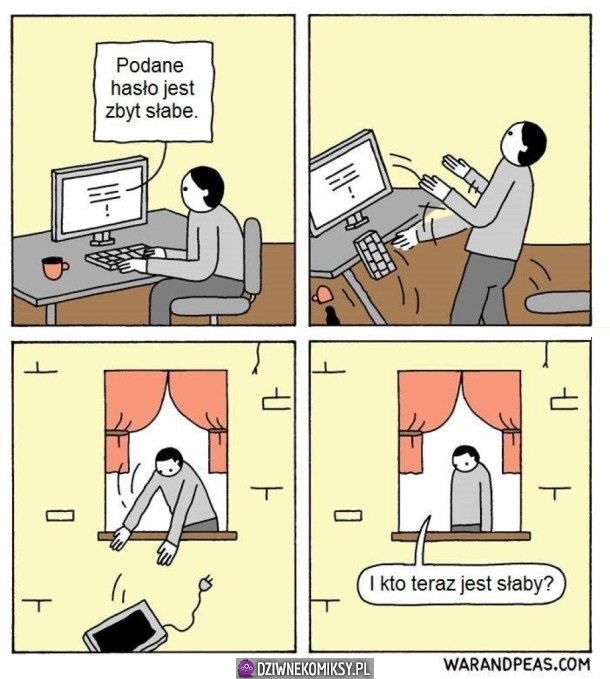 Za słabe hasło