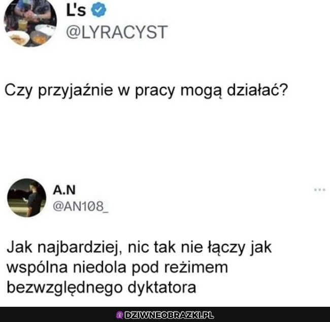 Co łączy ludzi w pracy?