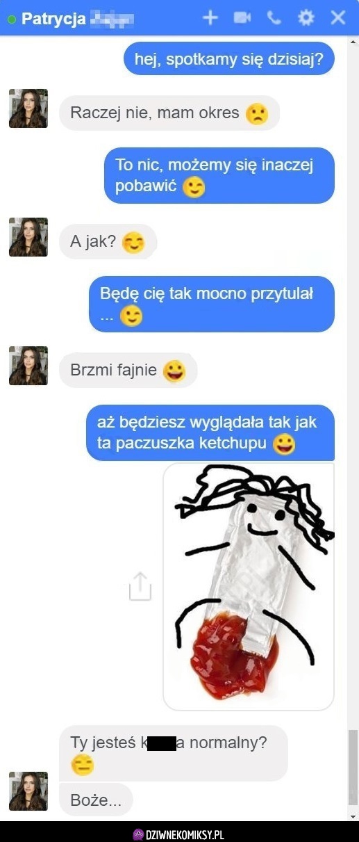 Żarty z dziewczyny, która ma okres
