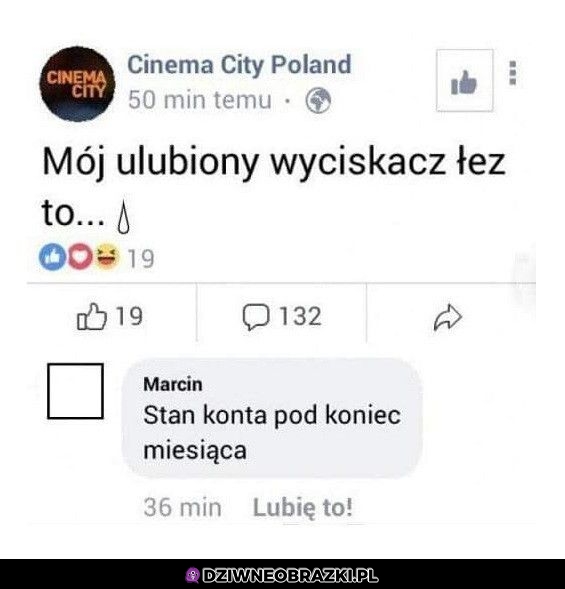 Powód do płaczu