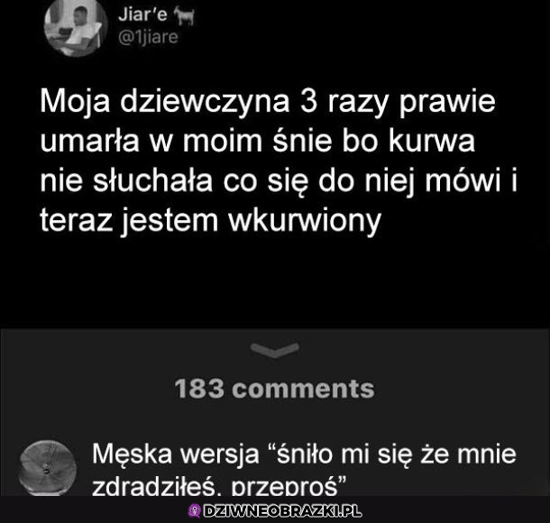 Męska wersja snu