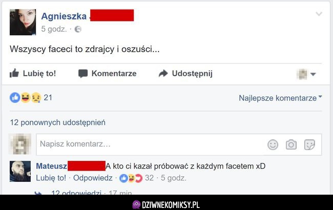 To jej powiedział