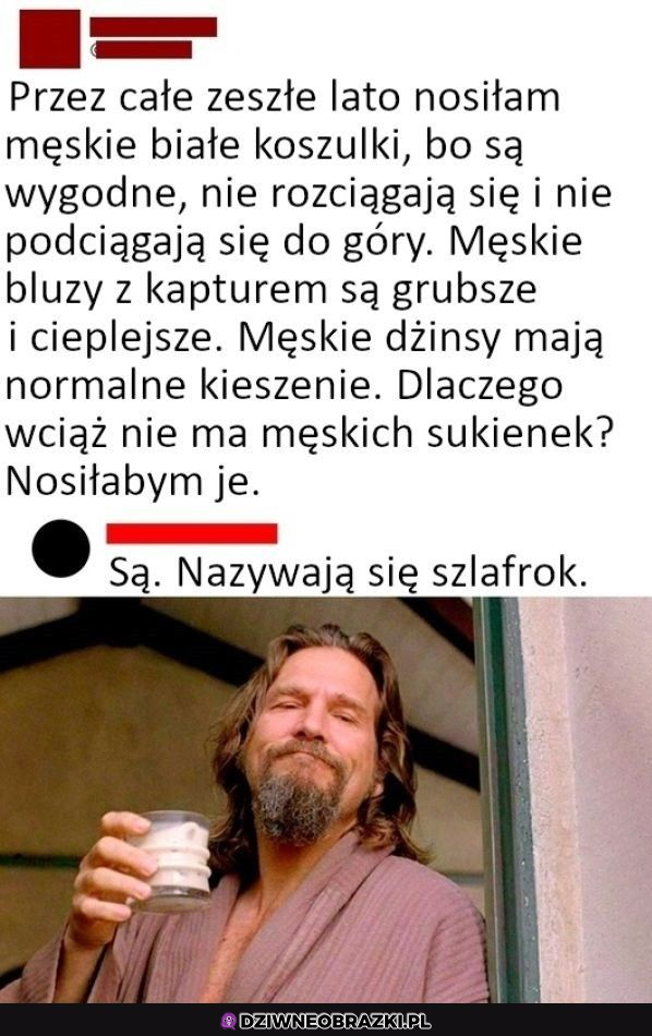 Męskie sukienki istnieją