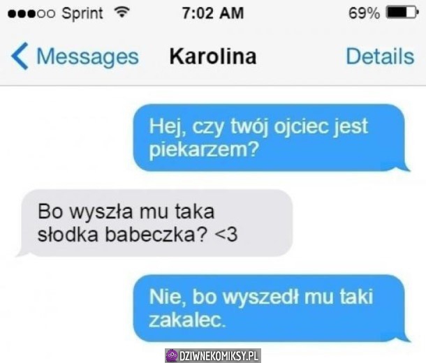 Czy jej ojciec jest piekarzem?