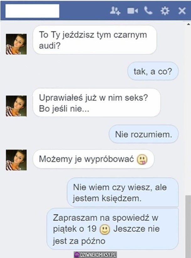 Czy jeździ czarnym audi?