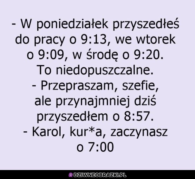 Przychodzenie do pracy