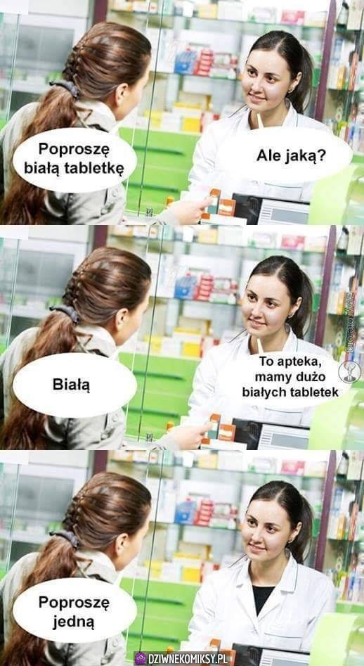 Przychodzi baba do apteki