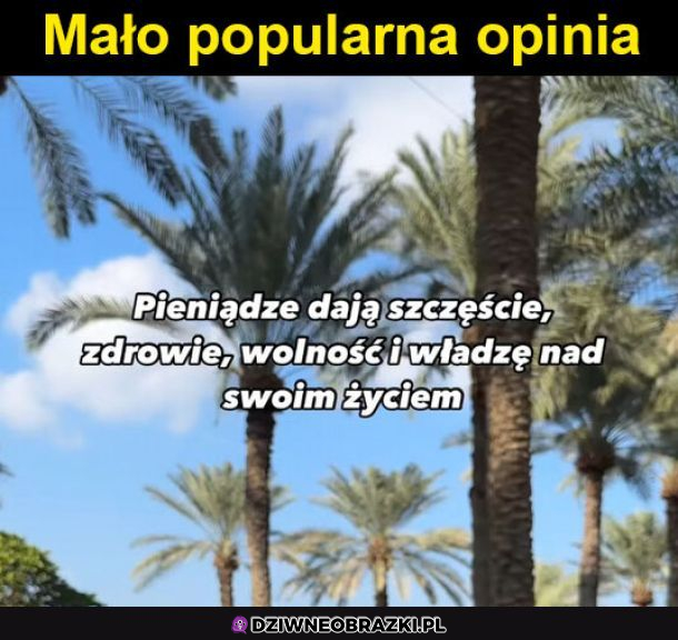 Mało popularna opinia