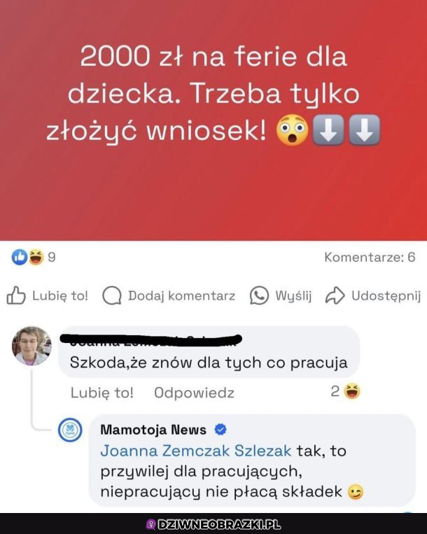 Benefity dla osób pracujących 
