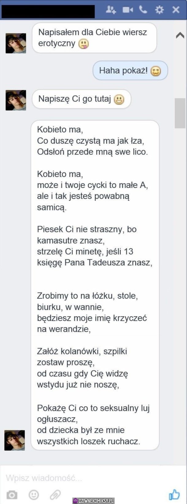 Wierszyk erotyczny sebiksa