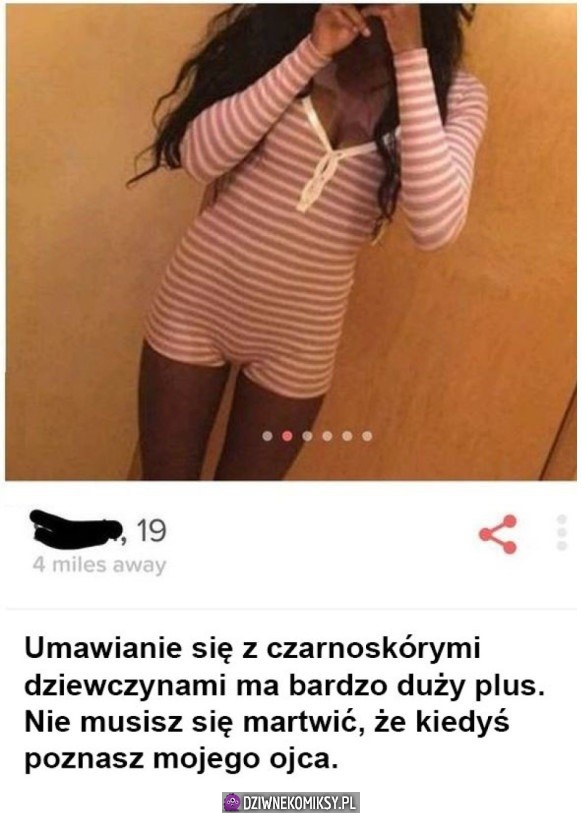 Plus umawiania się z murzynką