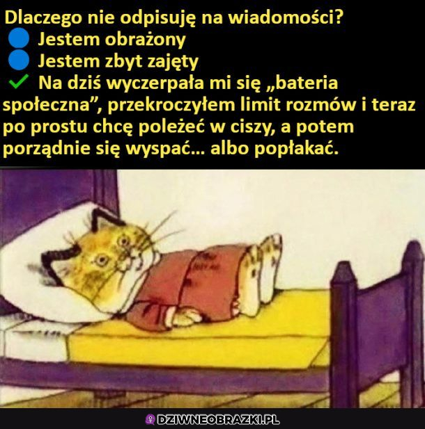 Dlaczego nie odpisuje?