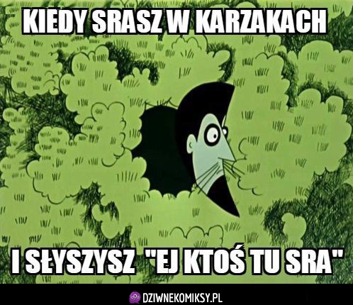 Sranie w krzakach