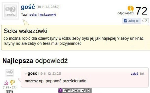 Seks wskazówka