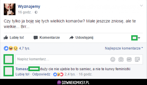 Strach przed komarami