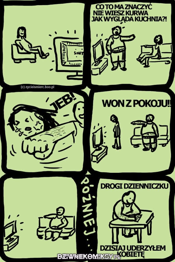 Drogi dzienniczku, dzisiaj uderzyłem kobietę...