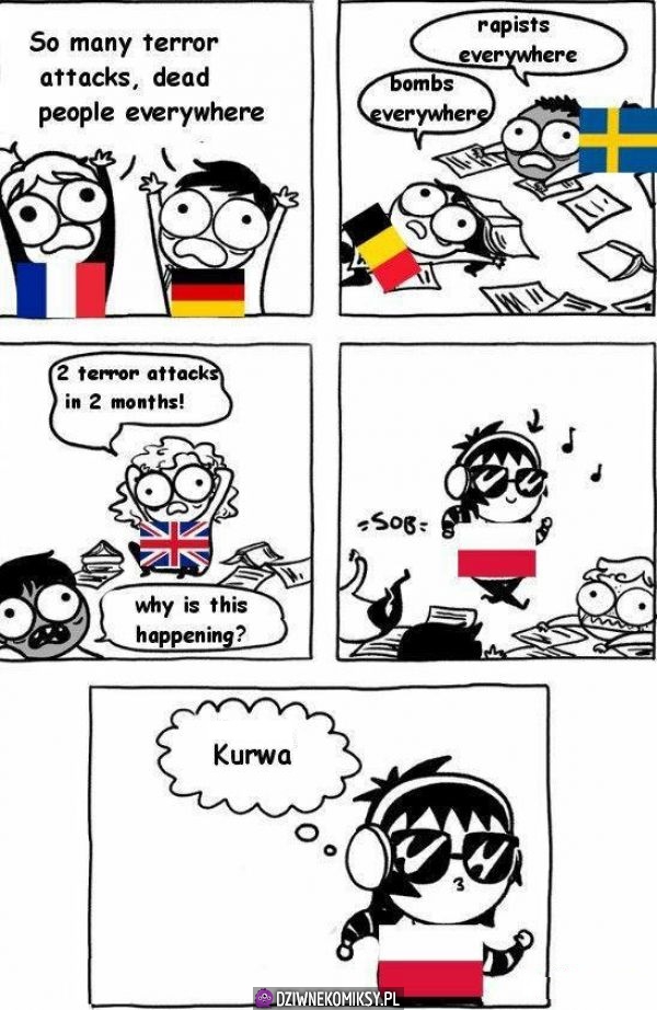Krótki komiks o atakach terrorystycznych