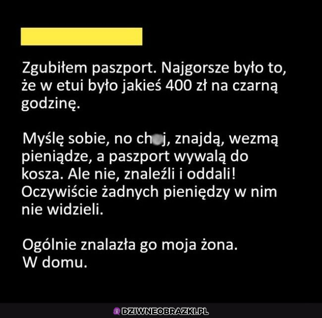 Kiedy coś zgubisz