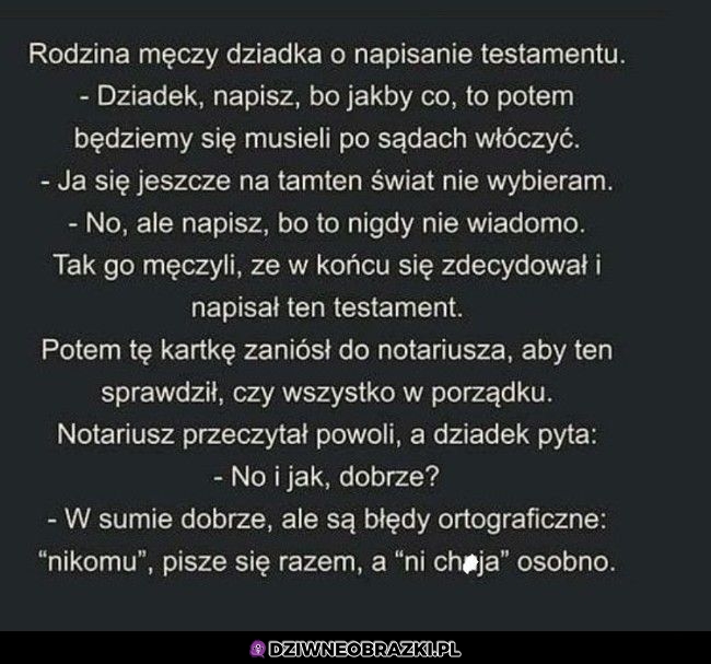 Testament dziadka