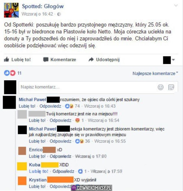 Wyjaśnił komentarzem