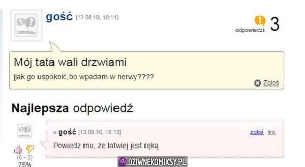 Ojciec wali drzwiami, co robic?