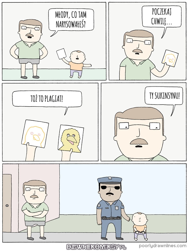 Młody narysował obrazek