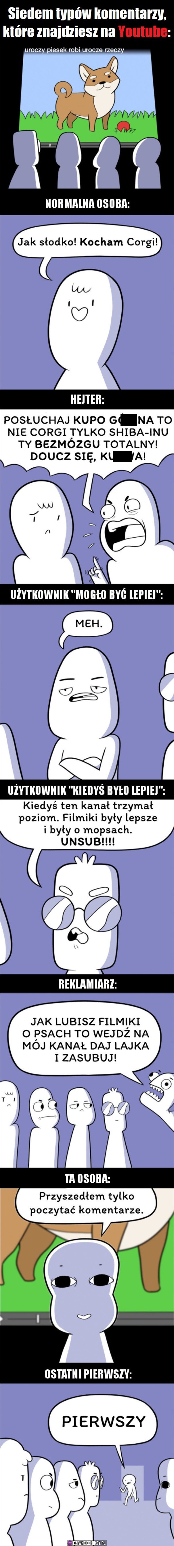 7 typów komentarzy na Youtube