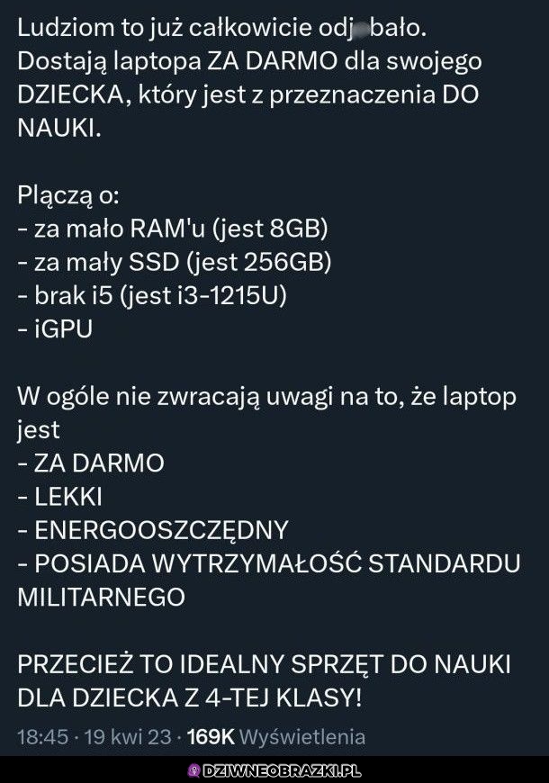 Laptop za darmo